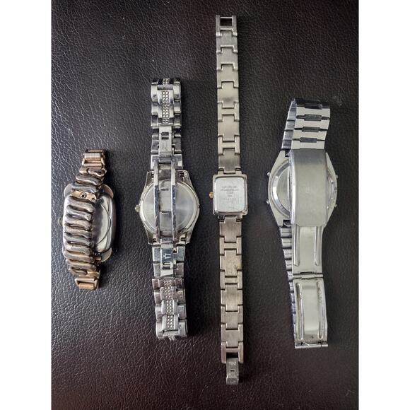 Vintage Watch Lot of 4 | Seiko Digital, 2 Bulova .025 Gold Tank, Anne Klein